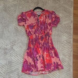 First Love Pink and Purple Floral Mini Dress